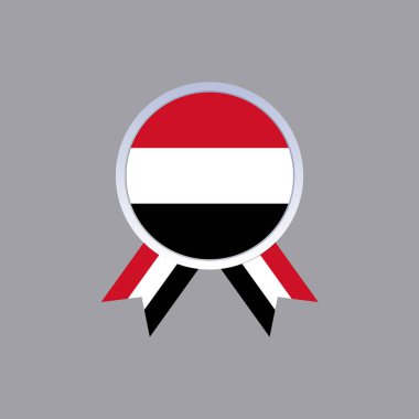 Yemen flag Template, Colorful Illustration  clipart