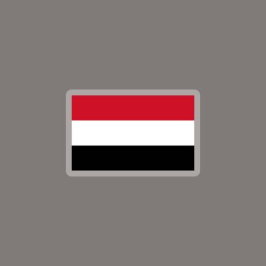 Yemen flag Template, Colorful Illustration  clipart