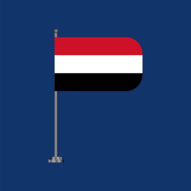 Yemen flag Template, Colorful Illustration  clipart