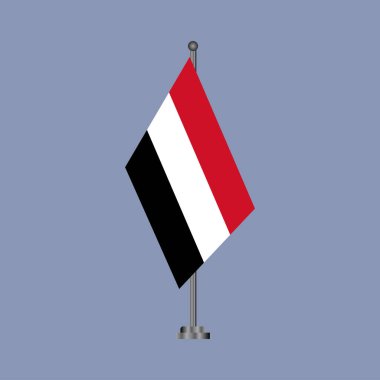 Yemen flag Template, Colorful Illustration  clipart