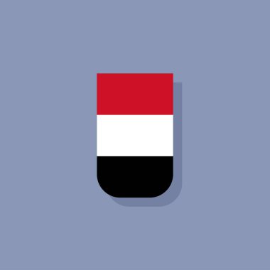 Yemen flag Template, Colorful Illustration  clipart