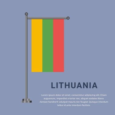 Illustration of lithuania flag Template