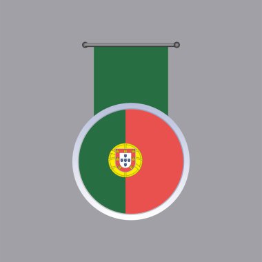 Illustration of portugal flag Template