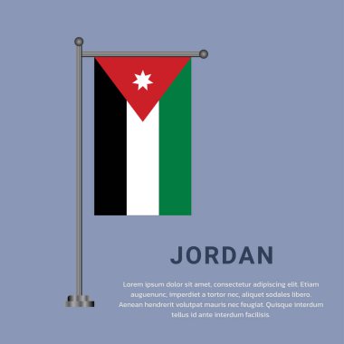 Illustration of jordan flag Template