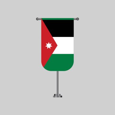 Illustration of jordan flag Template