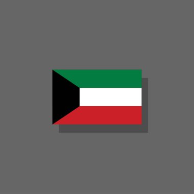 Illustration of kuwait flag Template