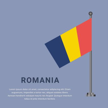 Illustration of romania flag Template