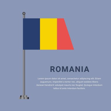 Illustration of romania flag Template