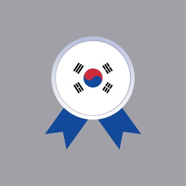 Illustration of south korea flag Template