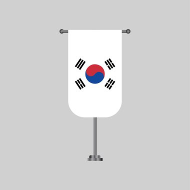 Illustration of south korea flag Template
