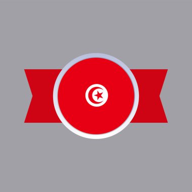 Illustration of tunisia flag Template