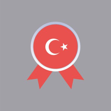 Illustration of turkey flag Template