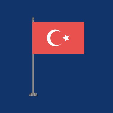 Illustration of turkey flag Template