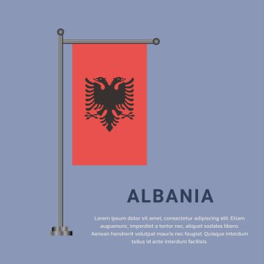 Illustration of albania flag Template