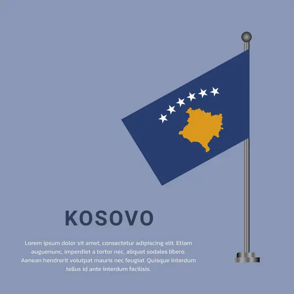 stock vector Illustration of kosovo flag Template