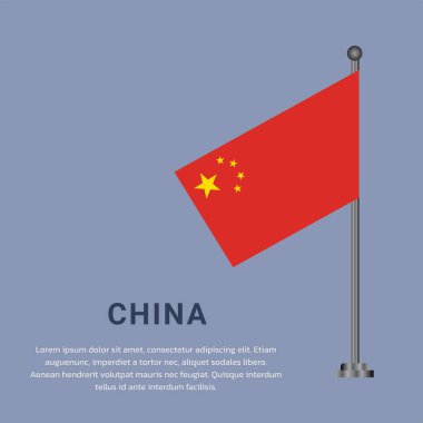 Illustration of china flag Template