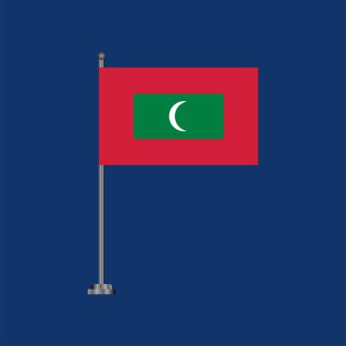 Maldivler bayrak şablonu