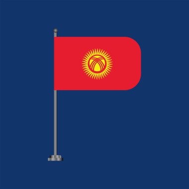 Kırgızistan bayrak şablonu
