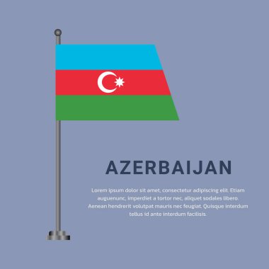 Illustration of Azerbaijan flag Template