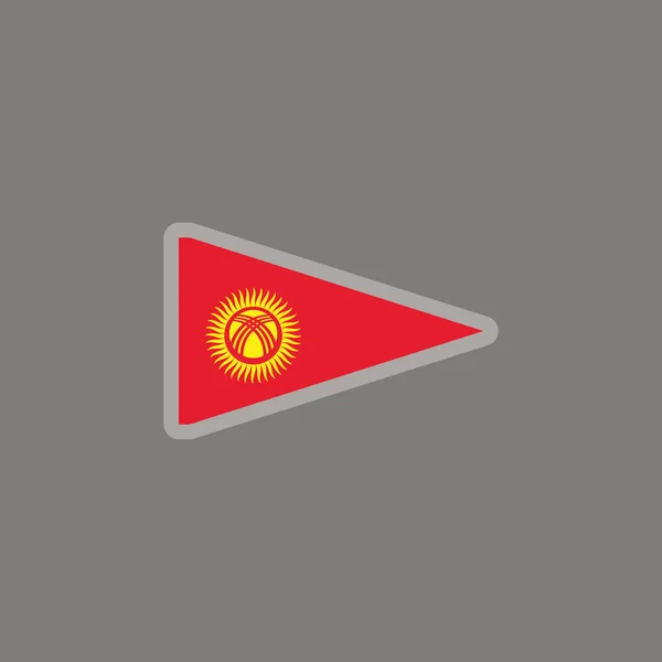 Иллюстрация Шаблона Флага Кыргызстана — стоковый вектор