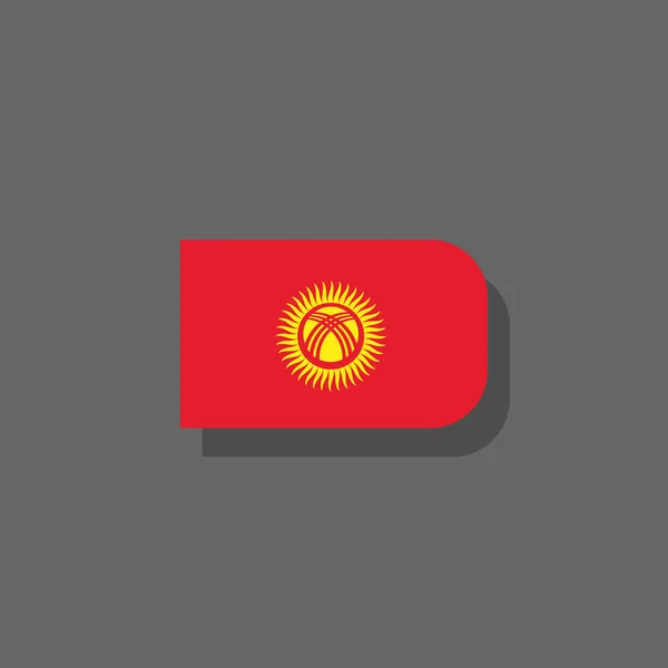 Ilustracja Szablonu Flagi Kirgistanu — Wektor stockowy