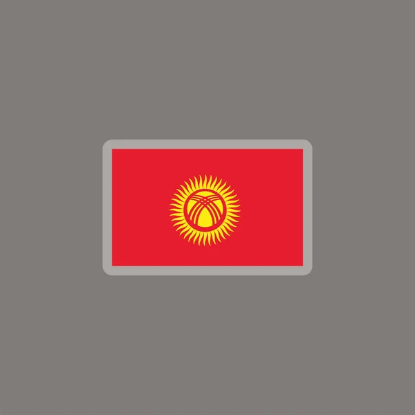 キルギスの国旗テンプレートのイラスト — ストックベクタ