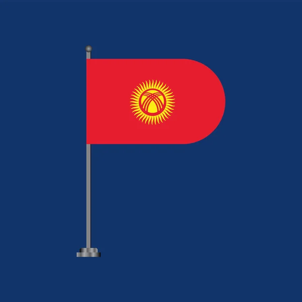 Illustration Kyrgyzstan Flag Template — Stock Vector