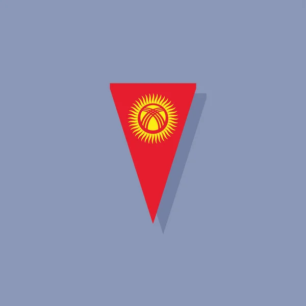 Ілюстрація Прапора Киргизстану — стоковий вектор