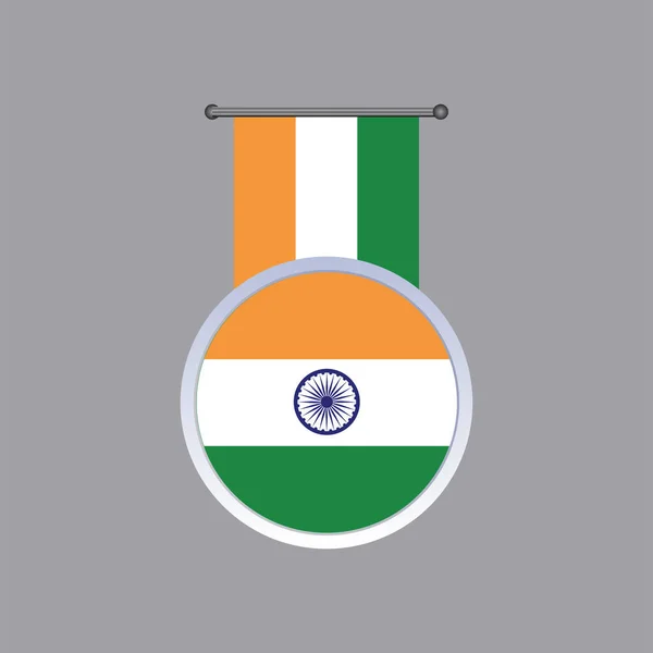 Illustration India Flag Template — Stok Vektör