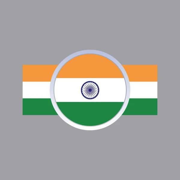 Illustration India Flag Template — Stock vektor