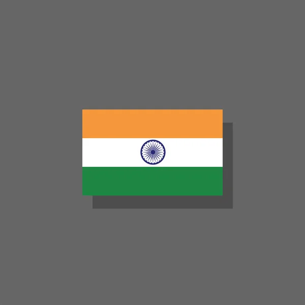 Illustration India Flag Template — ストックベクタ