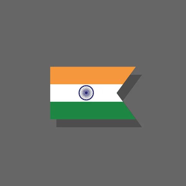 Illustration India Flag Template — Stockvektor