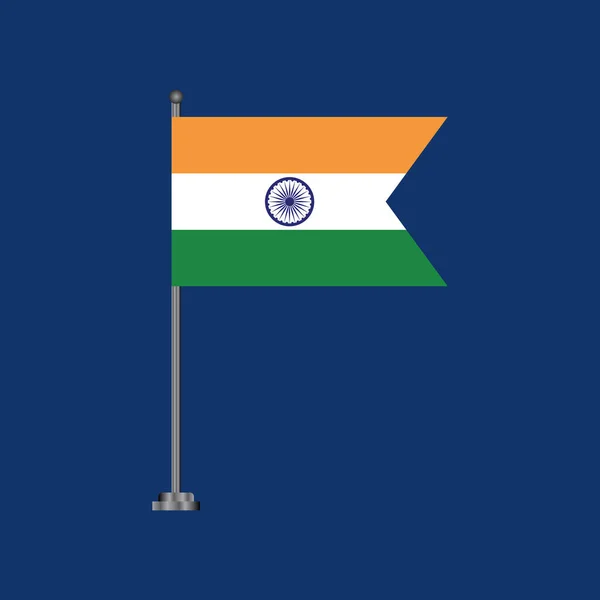 Illustration India Flag Template — Vetor de Stock