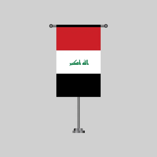 Иллюстрация Шаблона Иракского Флага — стоковый вектор
