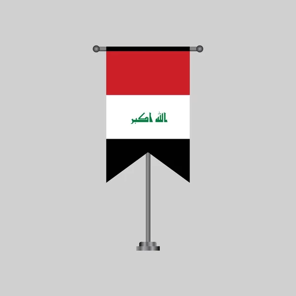 Иллюстрация Шаблона Иракского Флага — стоковый вектор