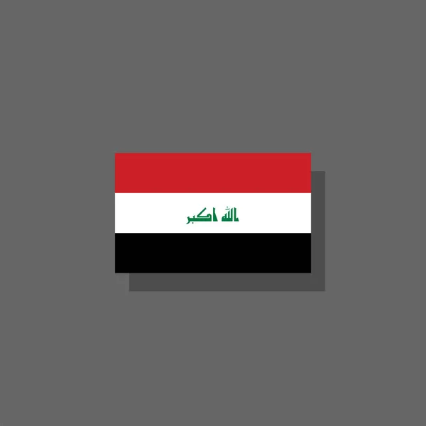 Illustration Iraq Flag Template — Stock Vector
