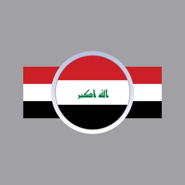 Illustration Iraq Flag Template — Stockvektor