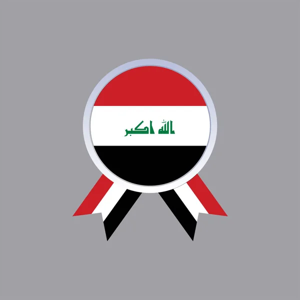 Illustration Iraq Flag Template — Stockvector