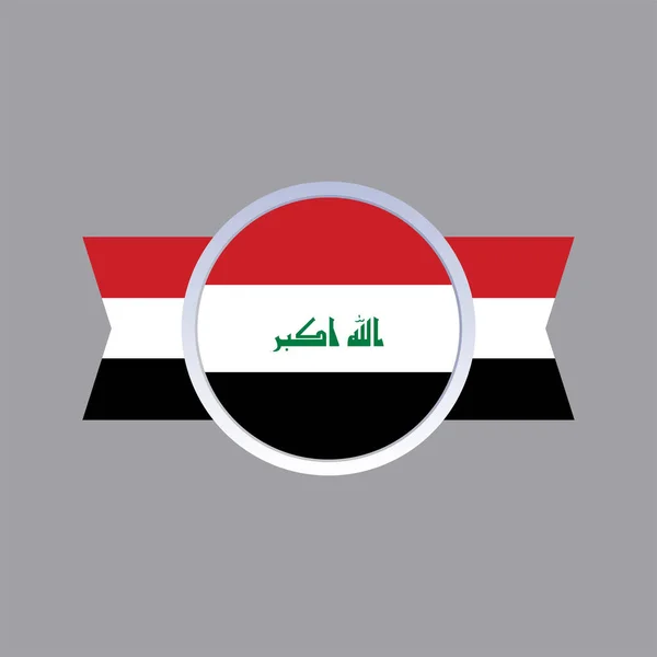 Illustration Iraq Flag Template — Wektor stockowy