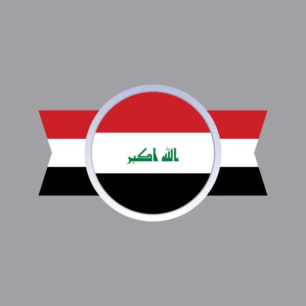 Illustration Iraq Flag Template - Stok Vektor