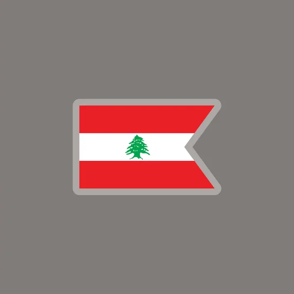 Illustration Lebanon Flag Template — Wektor stockowy