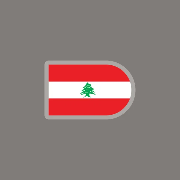 Illustration Lebanon Flag Template — Stockvector