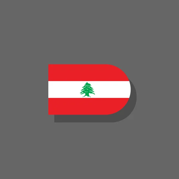 Illustration Lebanon Flag Template — Vetor de Stock