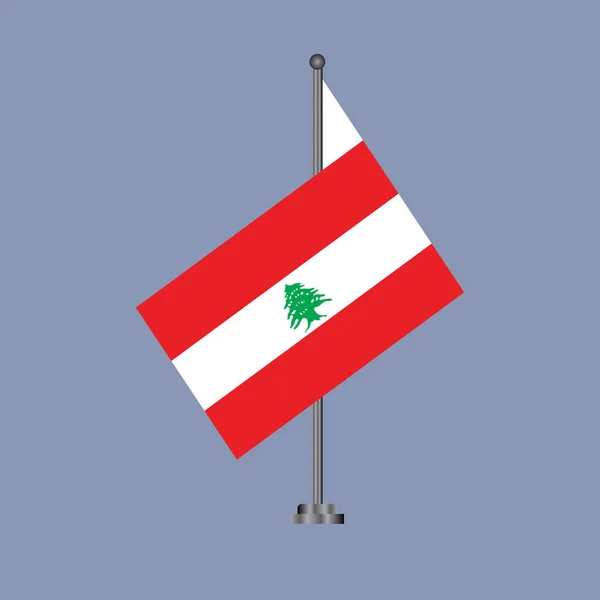 Illustration Lebanon Flag Template — Stock Vector