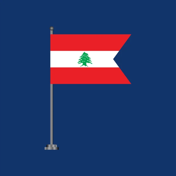 Illustration Lebanon Flag Template — Stockvector