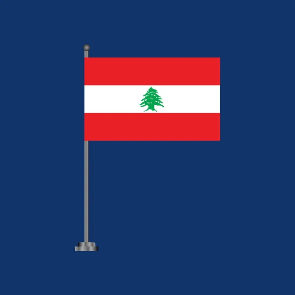 Illustration Lebanon Flag Template — 스톡 벡터