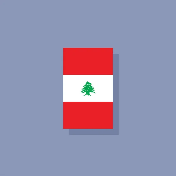 Illustration Lebanon Flag Template — Vettoriale Stock