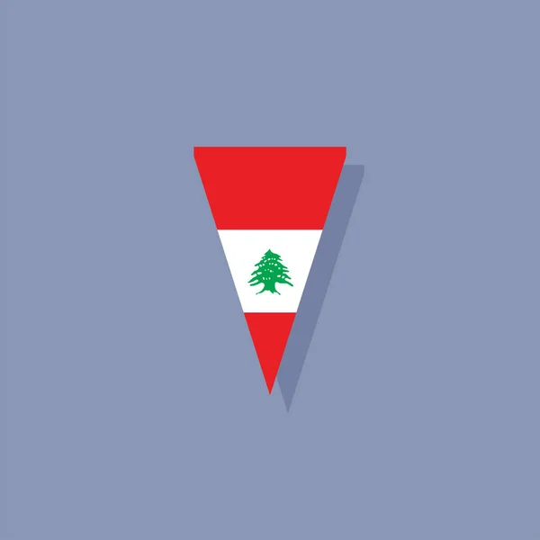 Illustration Lebanon Flag Template — 스톡 벡터