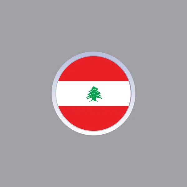 Illustration Lebanon Flag Template — Vector de stock