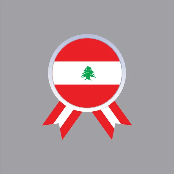 Illustration Lebanon Flag Template — Image vectorielle